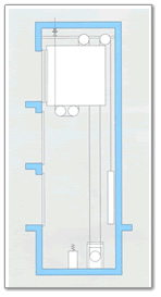 ロープ式　機械室レスエレベーター(荷物用)